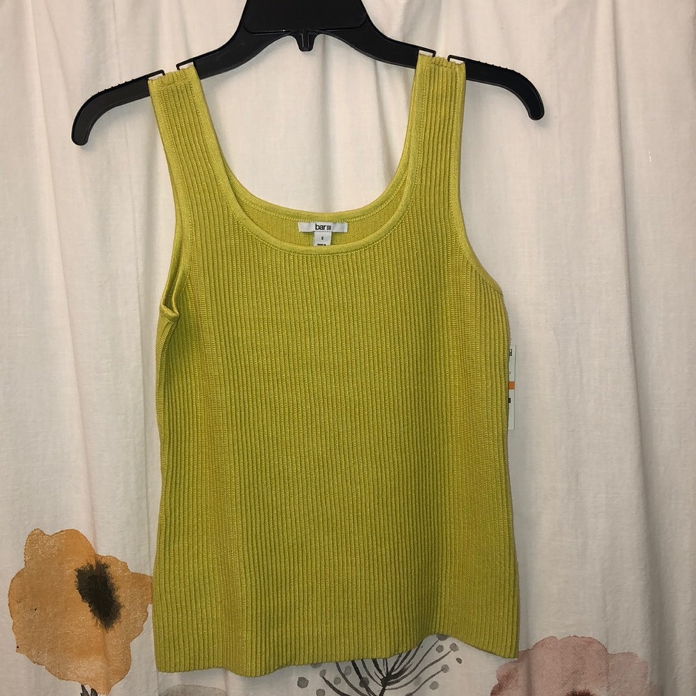Yellow knit tank